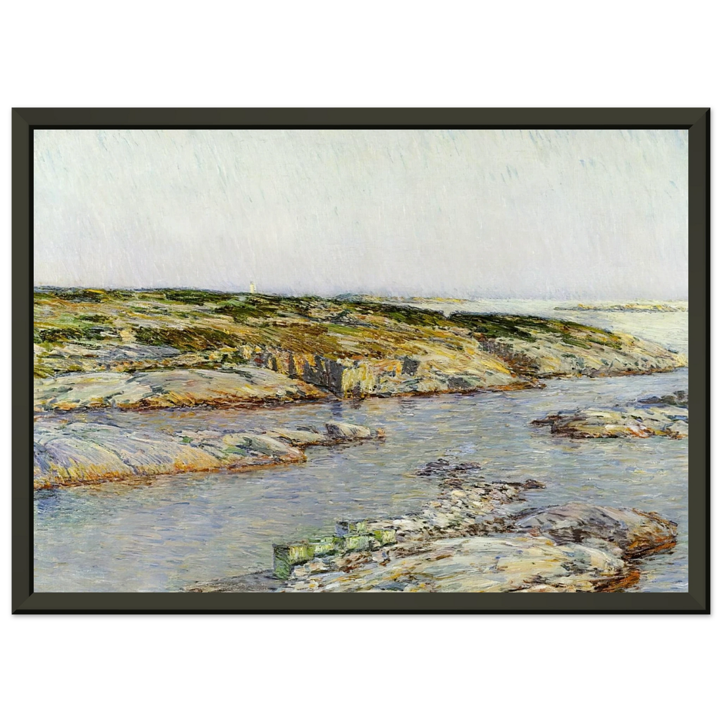 Childe Hassam  Summer Afternoon Isles of Shoals Framed Art Print  - Aluminum Frame - 60x80 cm / 24x32 inches