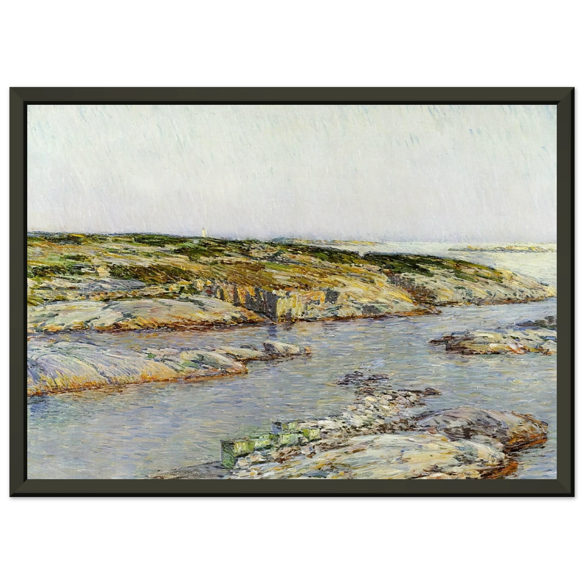 Childe Hassam  Summer Afternoon Isles of Shoals Framed Art Print  - Aluminum Frame - 60x80 cm / 24x32 inches