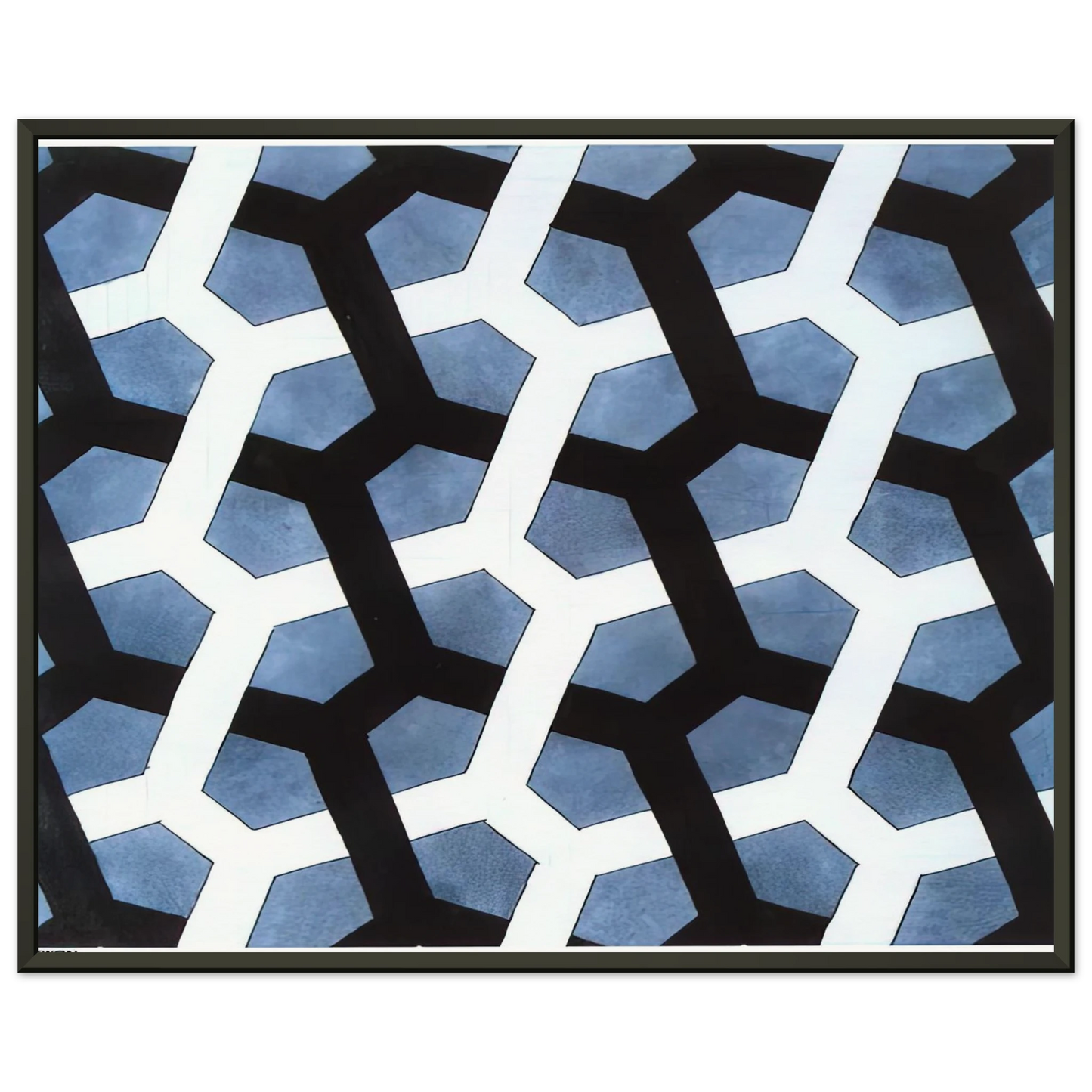 MC Escher  INTERLACED HEXAGON Framed Art Print  - Aluminum Frame - 60x80 cm / 24x32 inches