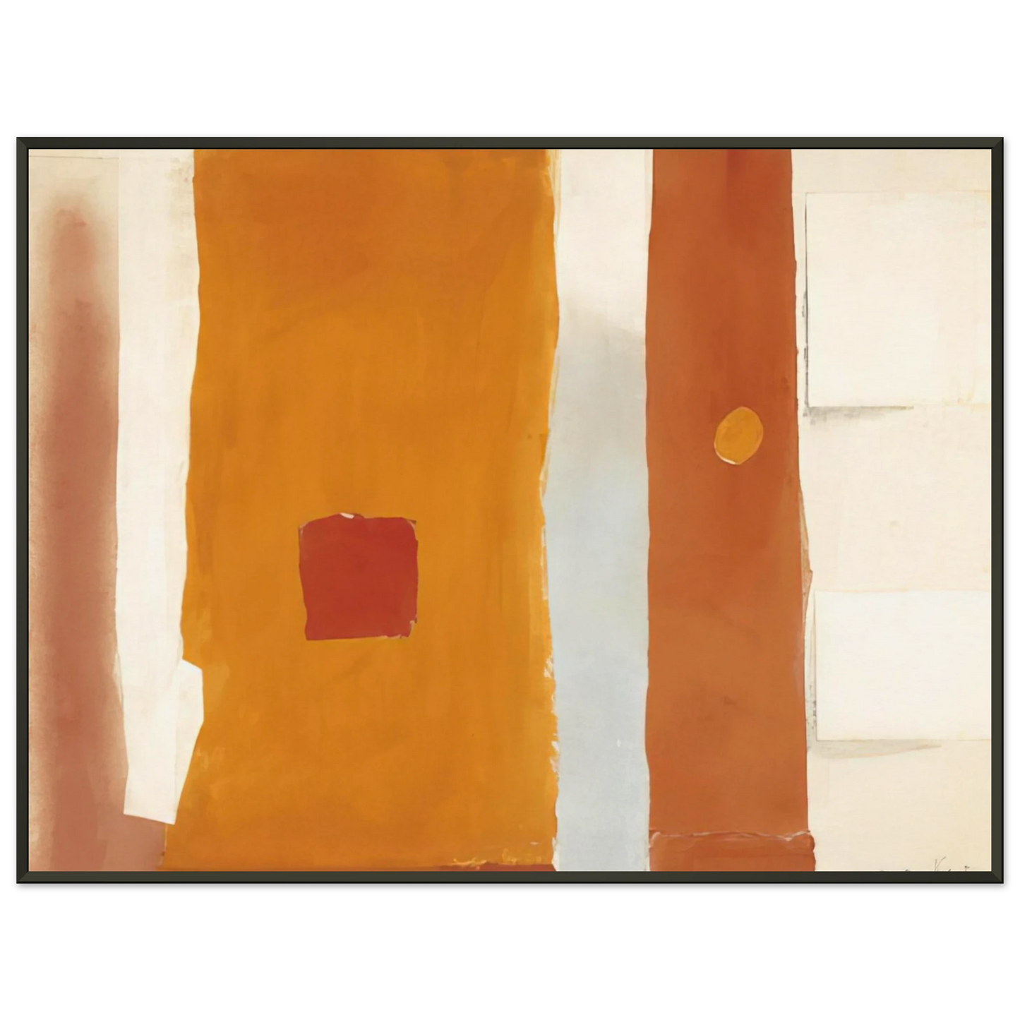 Esteban Vicente  UNTITLED 1982 Framed Art Print  - Aluminum Frame - 60x80 cm / 24x32 inches