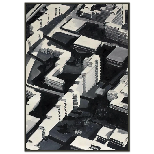 Gerhard Richter  TOWNSCAPE SA 1969 Framed Art Print  - Aluminum Frame - 21x29.7 cm / 8x12"