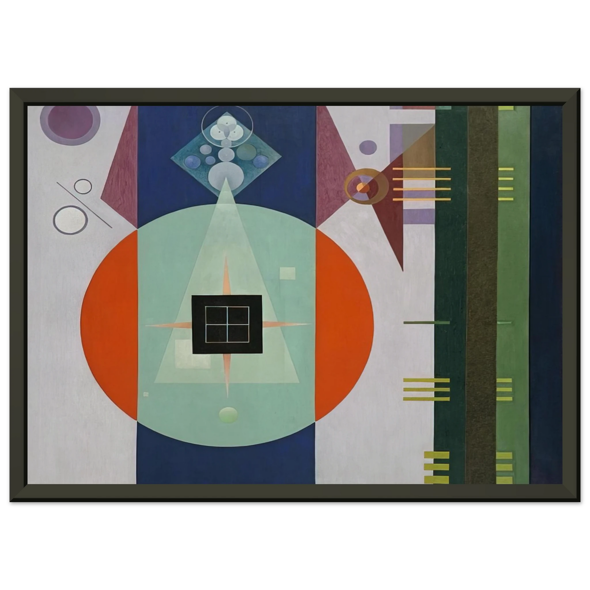 Rudolf Bauer  DARK SQUARE 1938 Framed Art Print  - Aluminum Frame - 60x80 cm / 24x32 inches