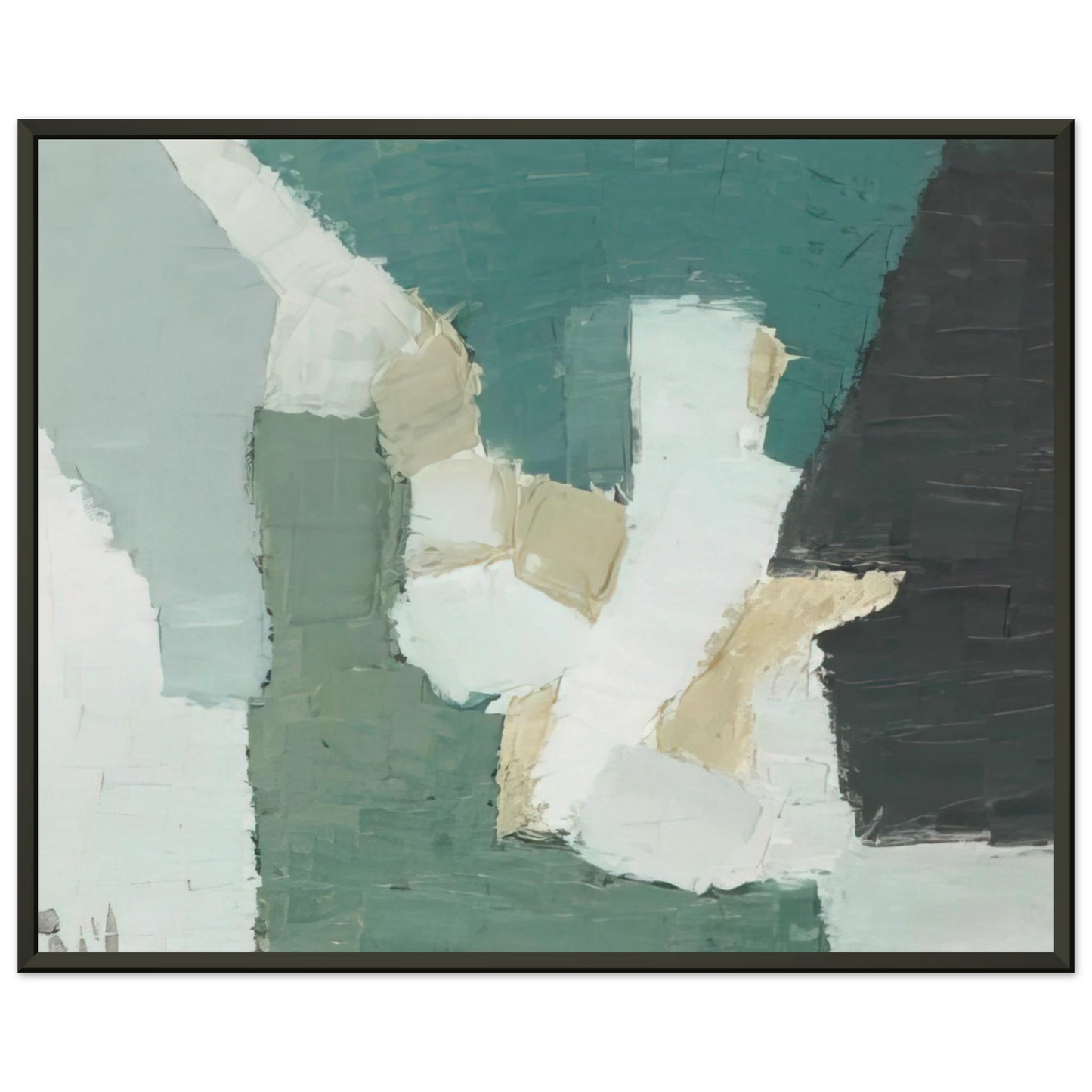 Nicolas de Stael  Composition  1949 Framed Art Print  - Aluminum Frame - 70x100 cm / 28x40 inches