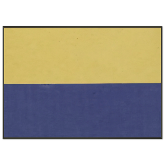 Ellsworth Kelly  Yellow and Blue Framed Art Print  - Aluminum Frame - 21x29.7 cm / 8x12"