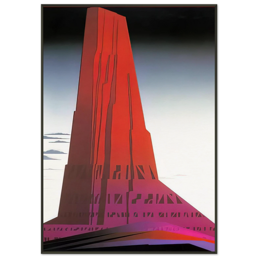 Eyvind Earle  Desert Skyscraper Framed Art Print  - Aluminum Frame - 21x29.7 cm / 8x12"