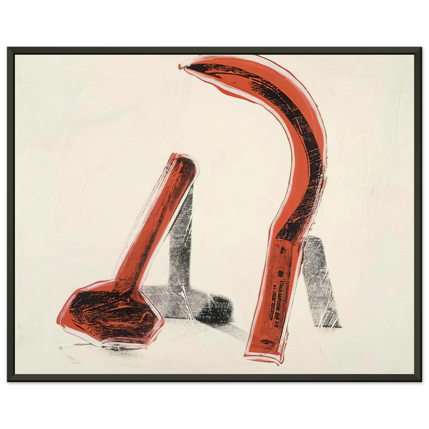 Andy Warhol  Hammer and Sickle Framed Art Print  - Aluminum Frame - 70x100 cm / 28x40 inches