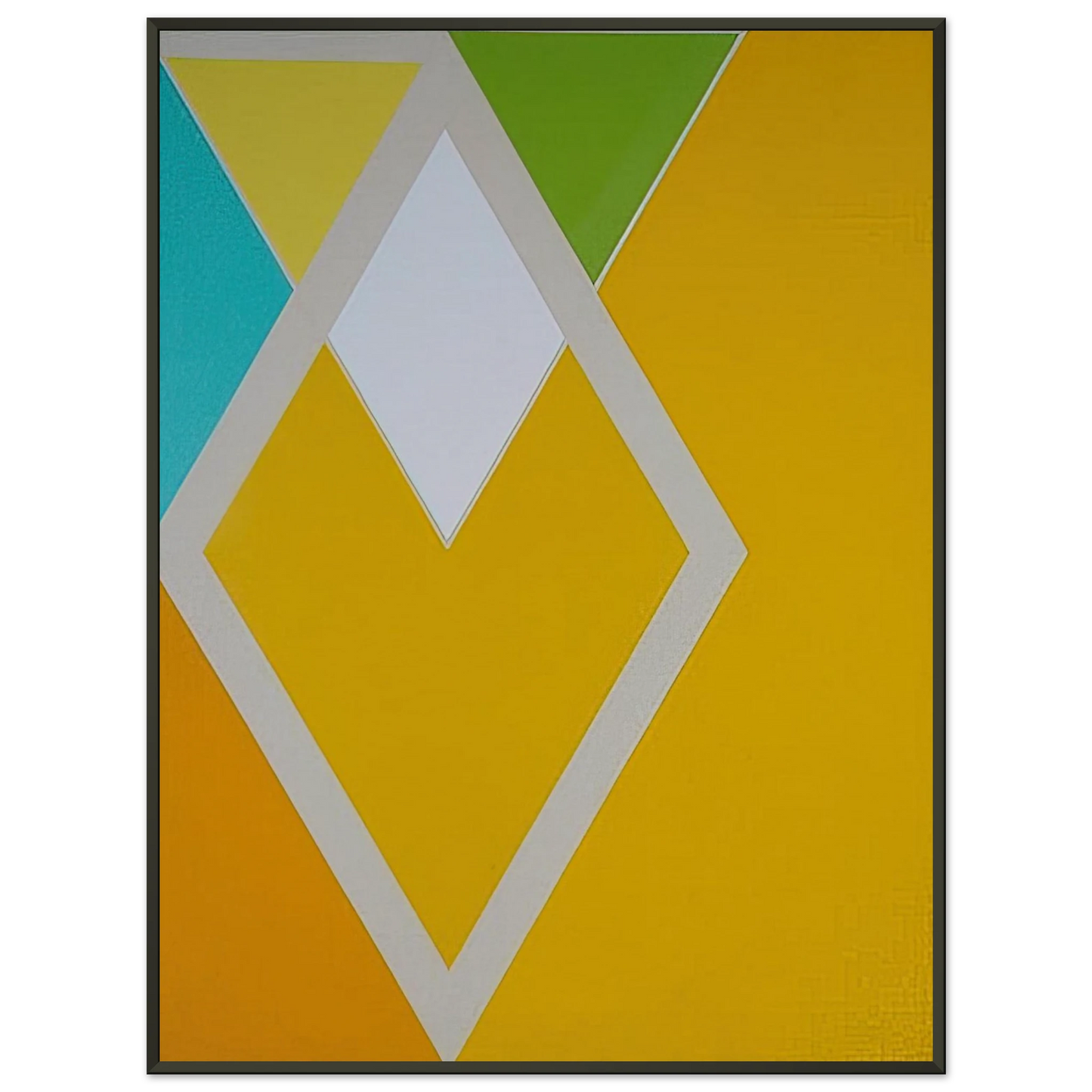 Larry Zox  Temple Swift from the Diamond Drill series  Hard Edge Painting Framed Art Print  - Aluminum Frame - 60x80 cm / 24x32 inches