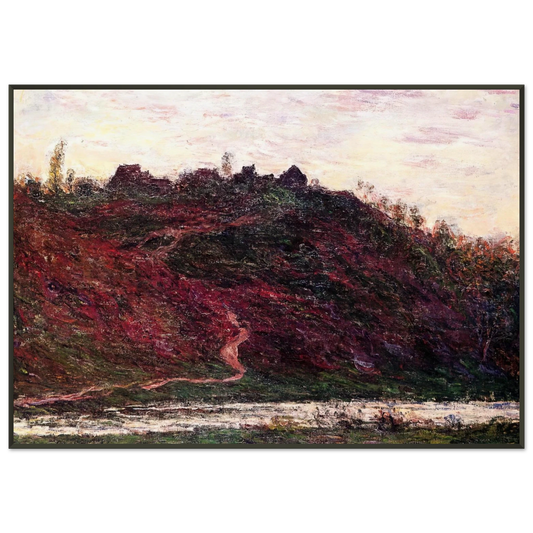 claude monet  The Village of La CocheBlond Evening Framed Art Print  - Aluminum Frame - 21x29.7 cm / 8x12"