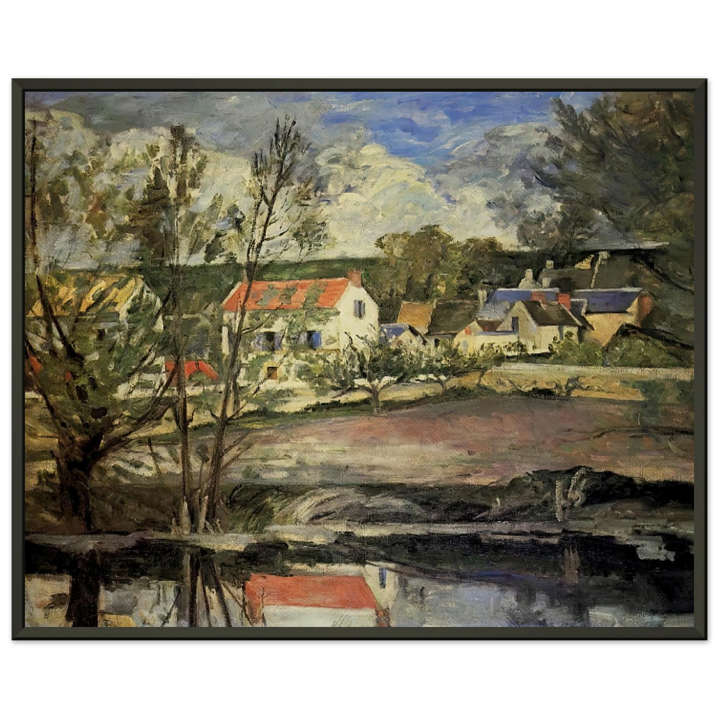 Paul Cezanne  In the Oise Valley Framed Art Print  - Aluminum Frame - 40x50 cm / 16x20 inches
