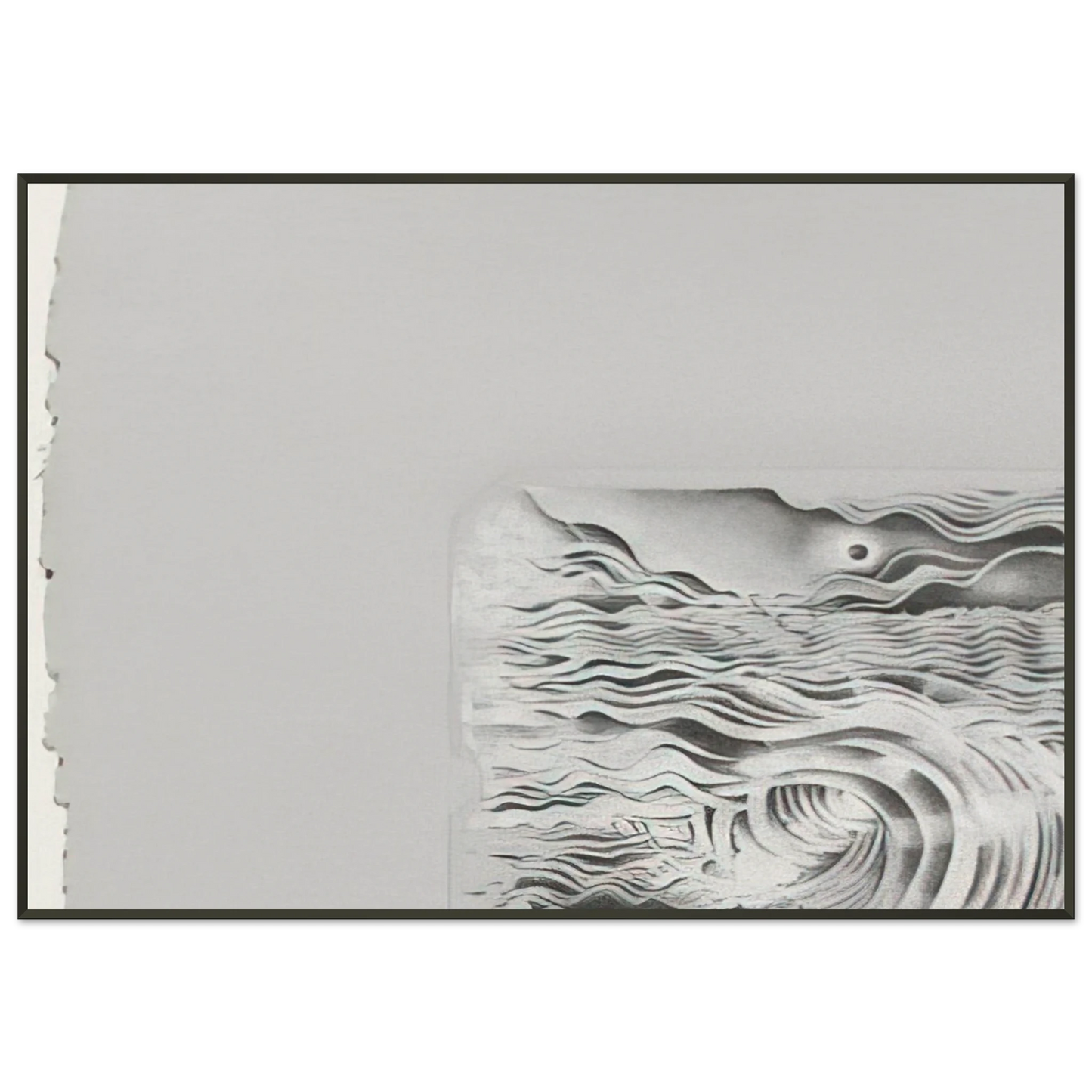 Lee Bontecou  STUDY FOR AN UNTITLED PRINT 1982 Framed Art Print  - Aluminum Frame - 21x29.7 cm / 8x12"