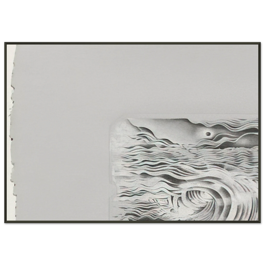 Lee Bontecou  STUDY FOR AN UNTITLED PRINT 1982 Framed Art Print  - Aluminum Frame - 21x29.7 cm / 8x12"