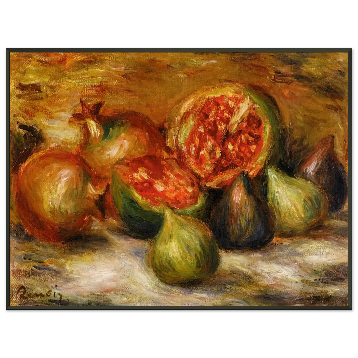 PierreAuguste Renoir  Still Life with Figs Framed Art Print  - Aluminum Frame - 70x100 cm / 28x40 inches