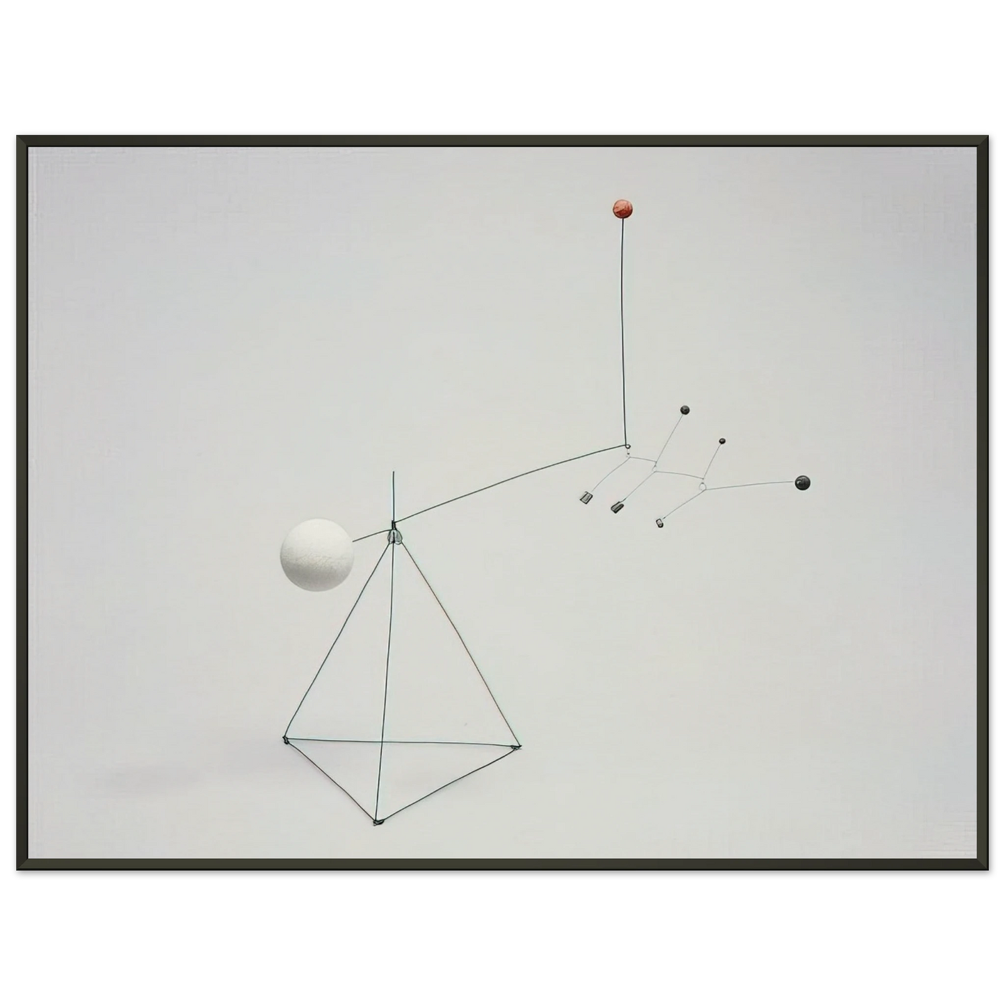 Alexander Calder  SMALL FEATHERS 1931 Framed Art Print  - Aluminum Frame - 40x50 cm / 16x20 inches