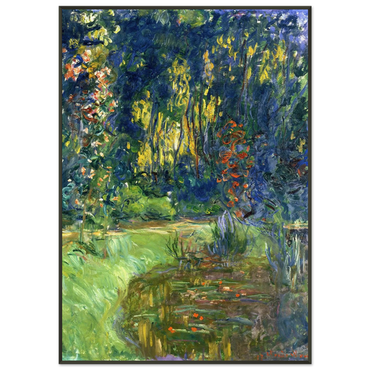 claude monet  Water Lily Pond at Giverny Framed Art Print  - Aluminum Frame - 21x29.7 cm / 8x12"