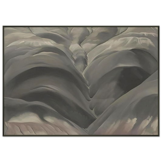 Georgia OKeeffe  Black Place I Framed Art Print  - Aluminum Frame - 21x29.7 cm / 8x12"
