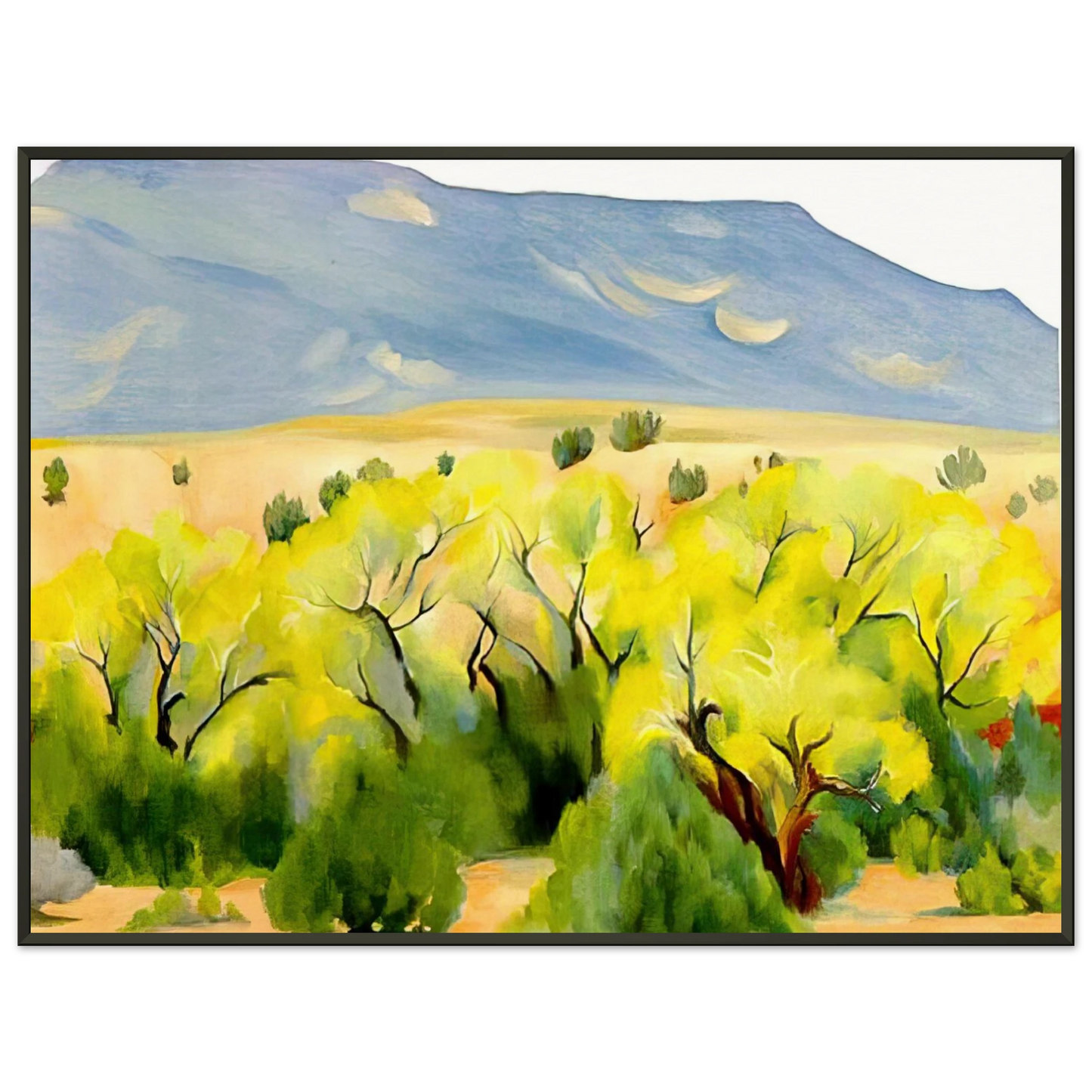 Georgia OKeeffe  Cottonwood III Framed Art Print  - Aluminum Frame - 40x50 cm / 16x20 inches