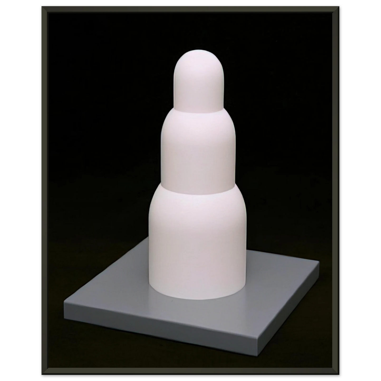 Sol LeWitt  Three Stacked Domes Framed Art Print  - Aluminum Frame - 70x100 cm / 28x40 inches