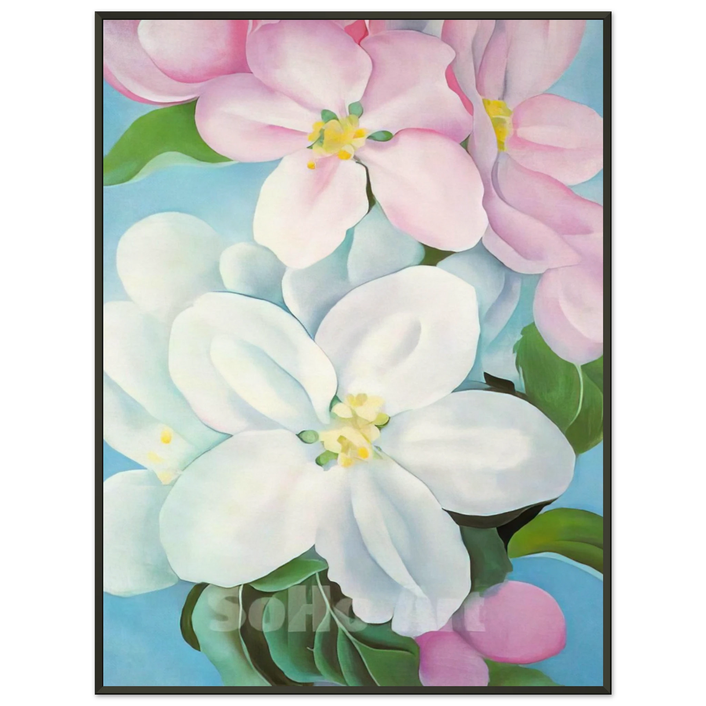 Georgia OKeeffe  Apple Blossoms Framed Art Print  - Aluminum Frame - 40x50 cm / 16x20 inches