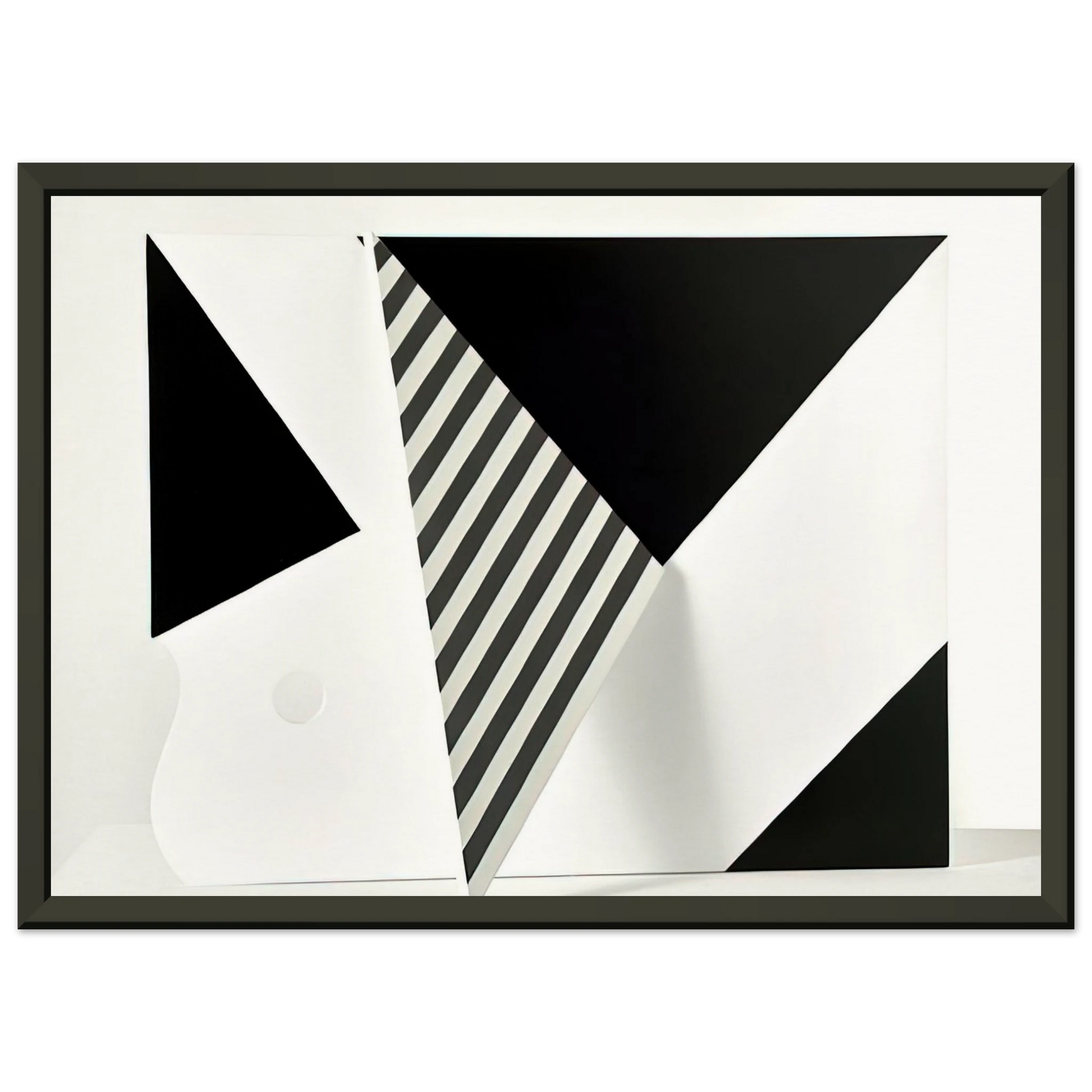 Omar Rayo  Untitled  2009 Framed Art Print  - Aluminum Frame - 70x100 cm / 28x40 inches