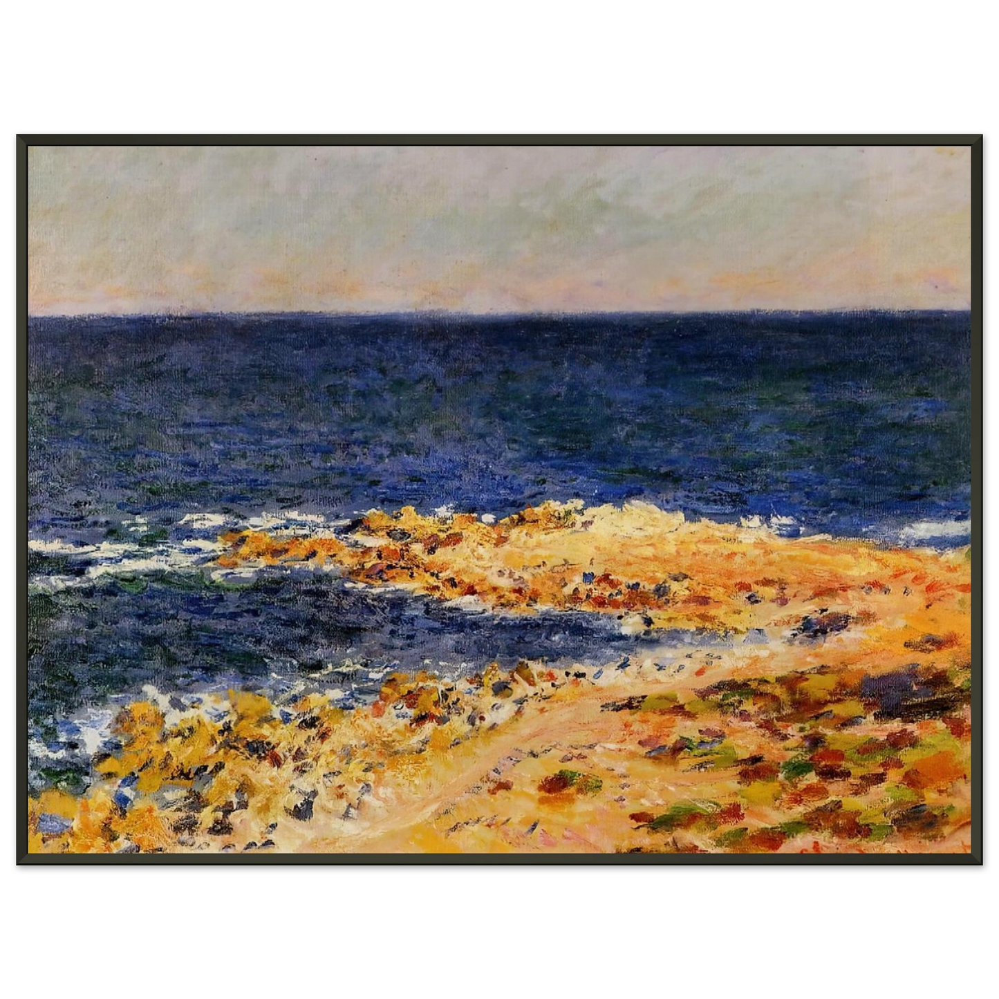 claude monet  The Big Blue at Antibes Framed Art Print  - Aluminum Frame - 60x80 cm / 24x32 inches