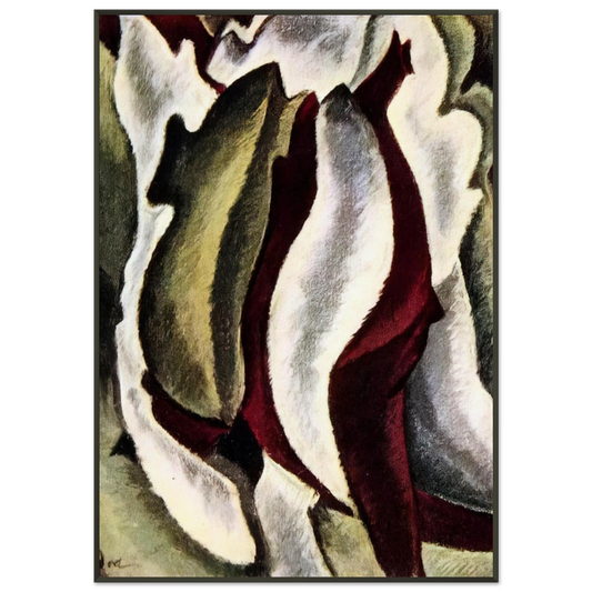 Arthur Dove  Based on Leaf Forms and Spaces  1912 Framed Art Print  - Aluminum Frame - 21x29.7 cm / 8x12"