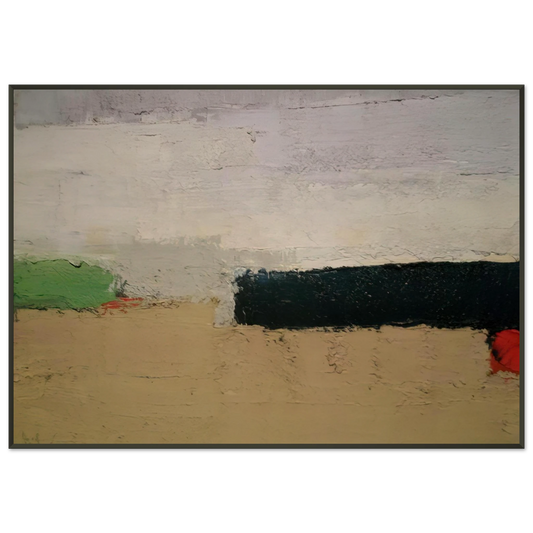 Nicolas de Stael  Paysage  1952 Framed Art Print  - Aluminum Frame - 21x29.7 cm / 8x12"