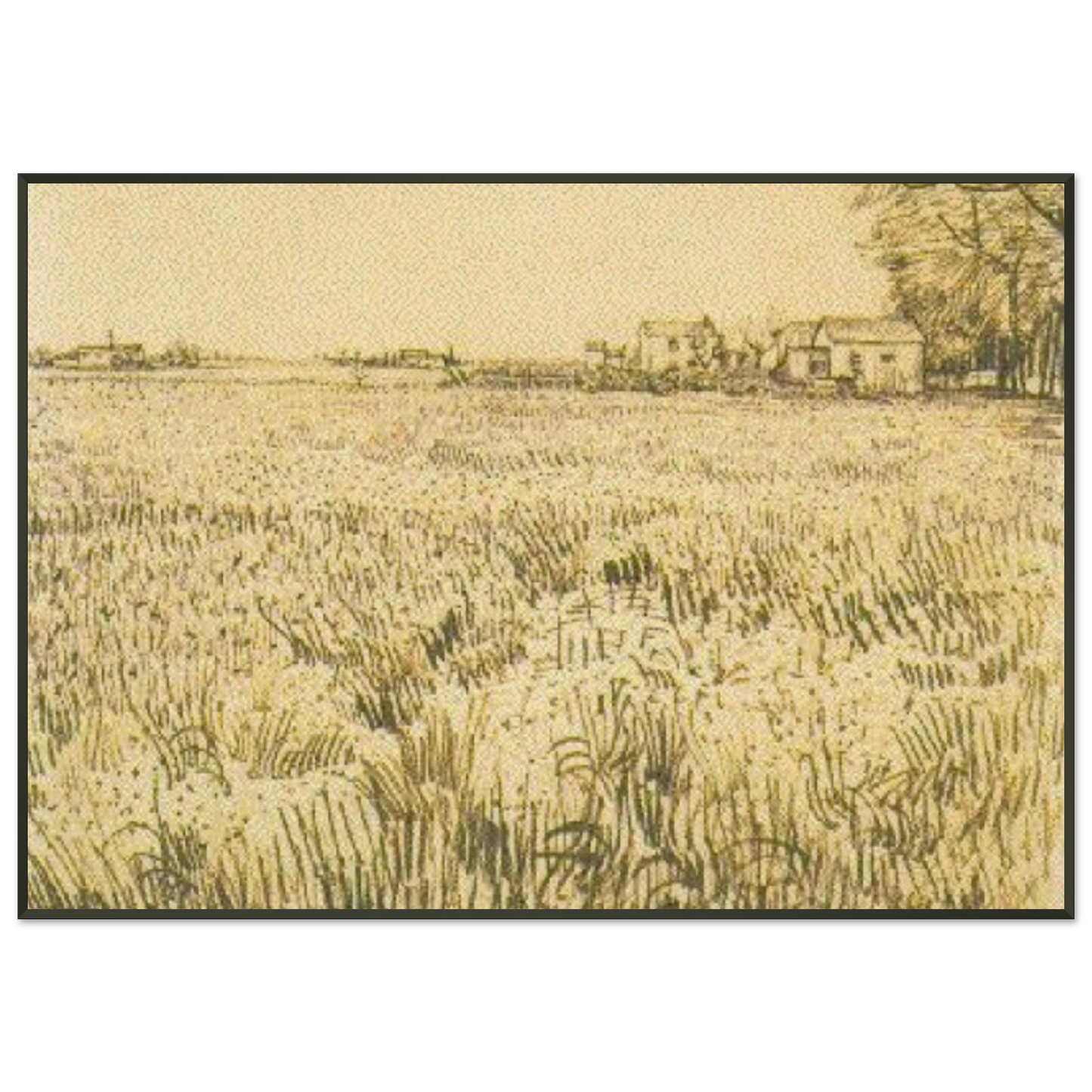 Vincent van Gogh  Meadow with Flowers Framed Art Print  - Aluminum Frame - 21x29.7 cm / 8x12"