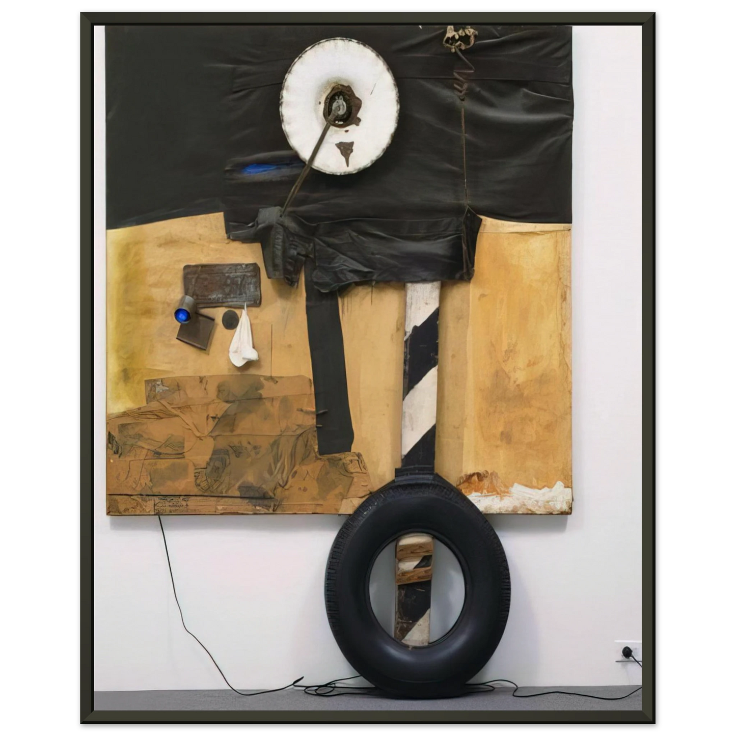 Robert Rauschenberg  FIRST LANDING JUMP 1961 Framed Art Print  - Aluminum Frame - 70x100 cm / 28x40 inches