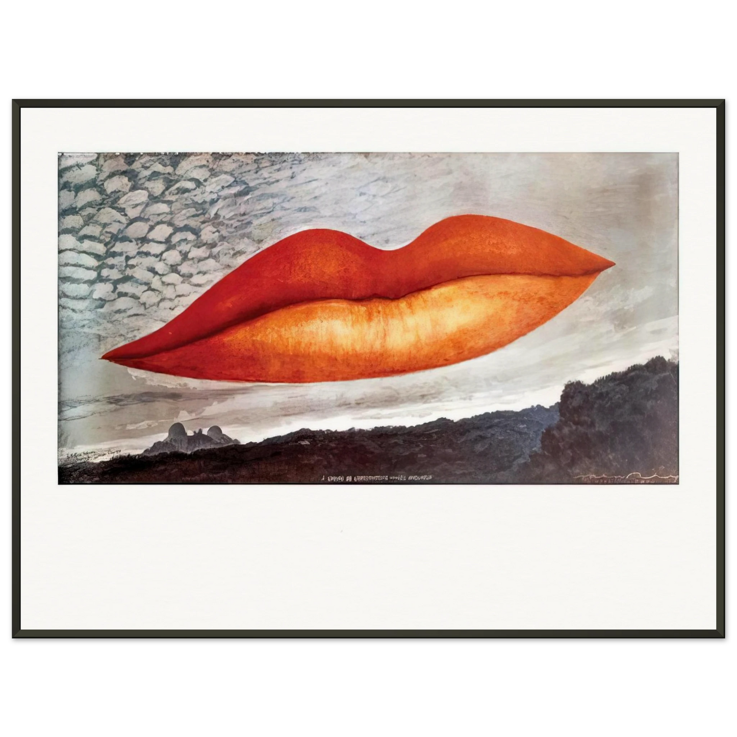 Man Ray  OBSERVATORY TIME THE LOVERS Framed Art Print  - Aluminum Frame - 70x100 cm / 28x40 inches
