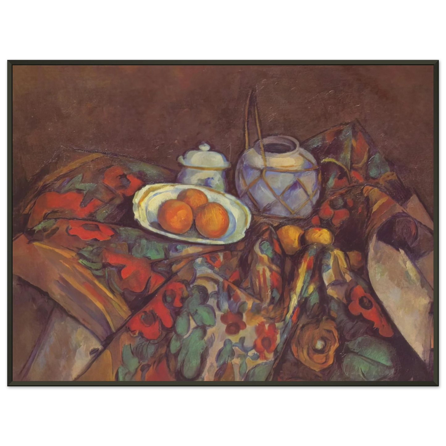 Paul Cezanne  Still Life with Oranges Framed Art Print  - Aluminum Frame - 70x100 cm / 28x40 inches