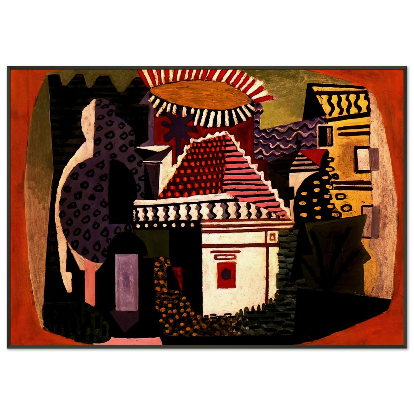 Pablo Picasso  Landscape of JuanlesPins Framed Art Print  - Aluminum Frame - 21x29.7 cm / 8x12"