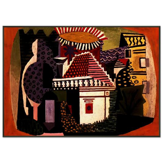 Pablo Picasso  Landscape of JuanlesPins Framed Art Print  - Aluminum Frame - 21x29.7 cm / 8x12"