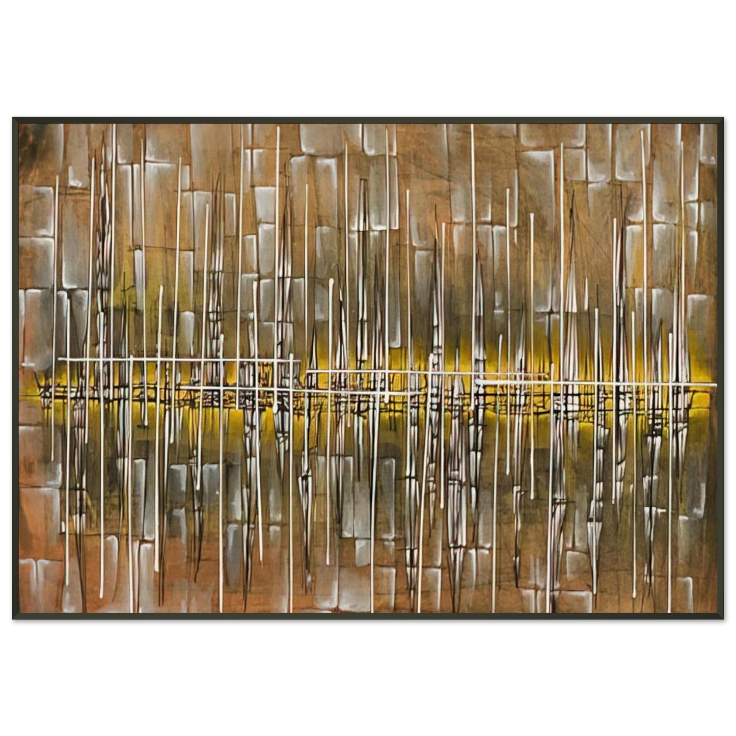 Jimmy Ernst  Dialogue II  1954 Framed Art Print  - Aluminum Frame - 21x29.7 cm / 8x12"