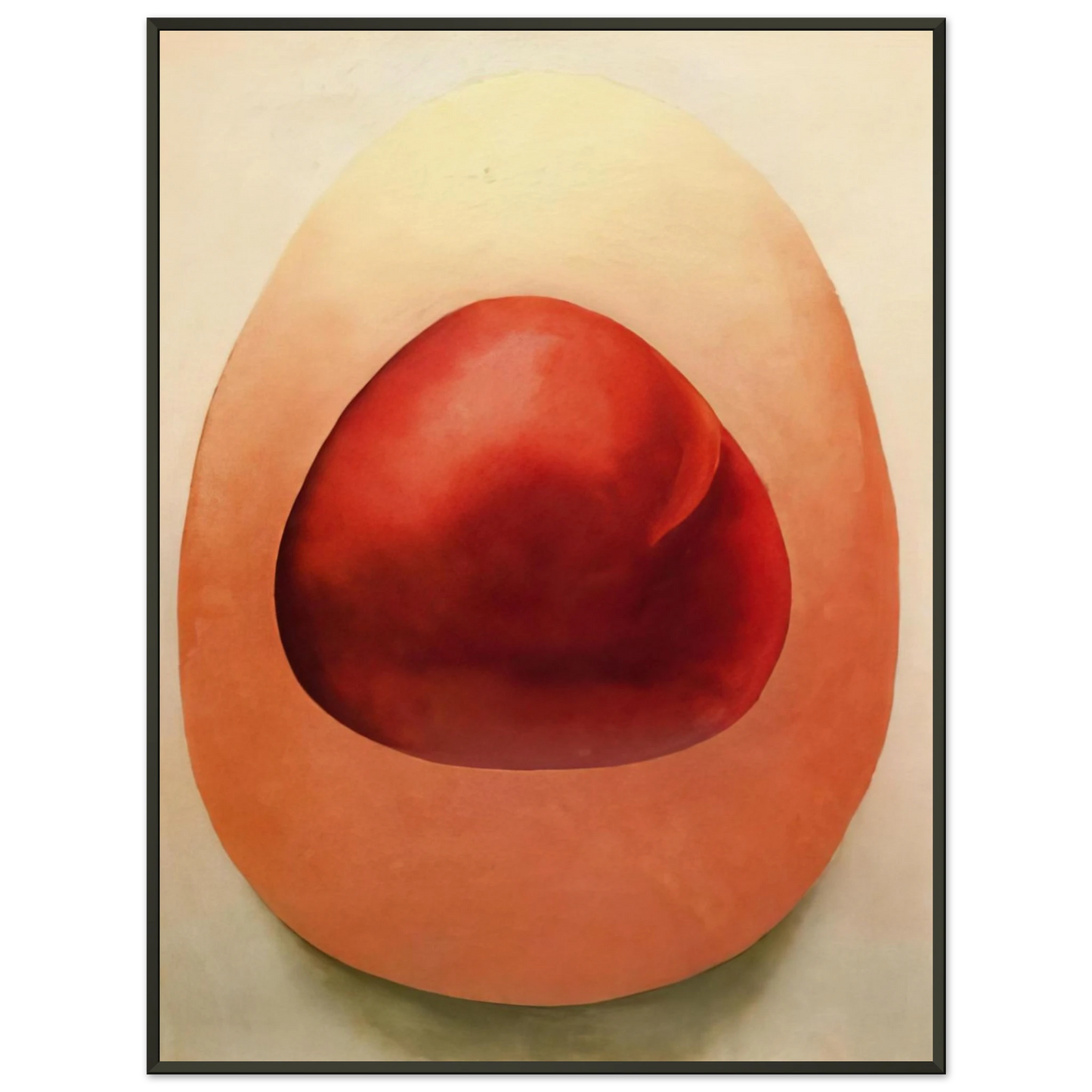 Georgia OKeeffe  Red and Pink Rocks Framed Art Print  - Aluminum Frame - 40x50 cm / 16x20 inches