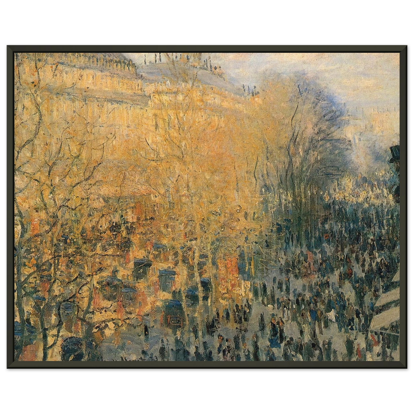 claude monet  Boulevard of Capucines Framed Art Print  - Aluminum Frame - 60x80 cm / 24x32 inches