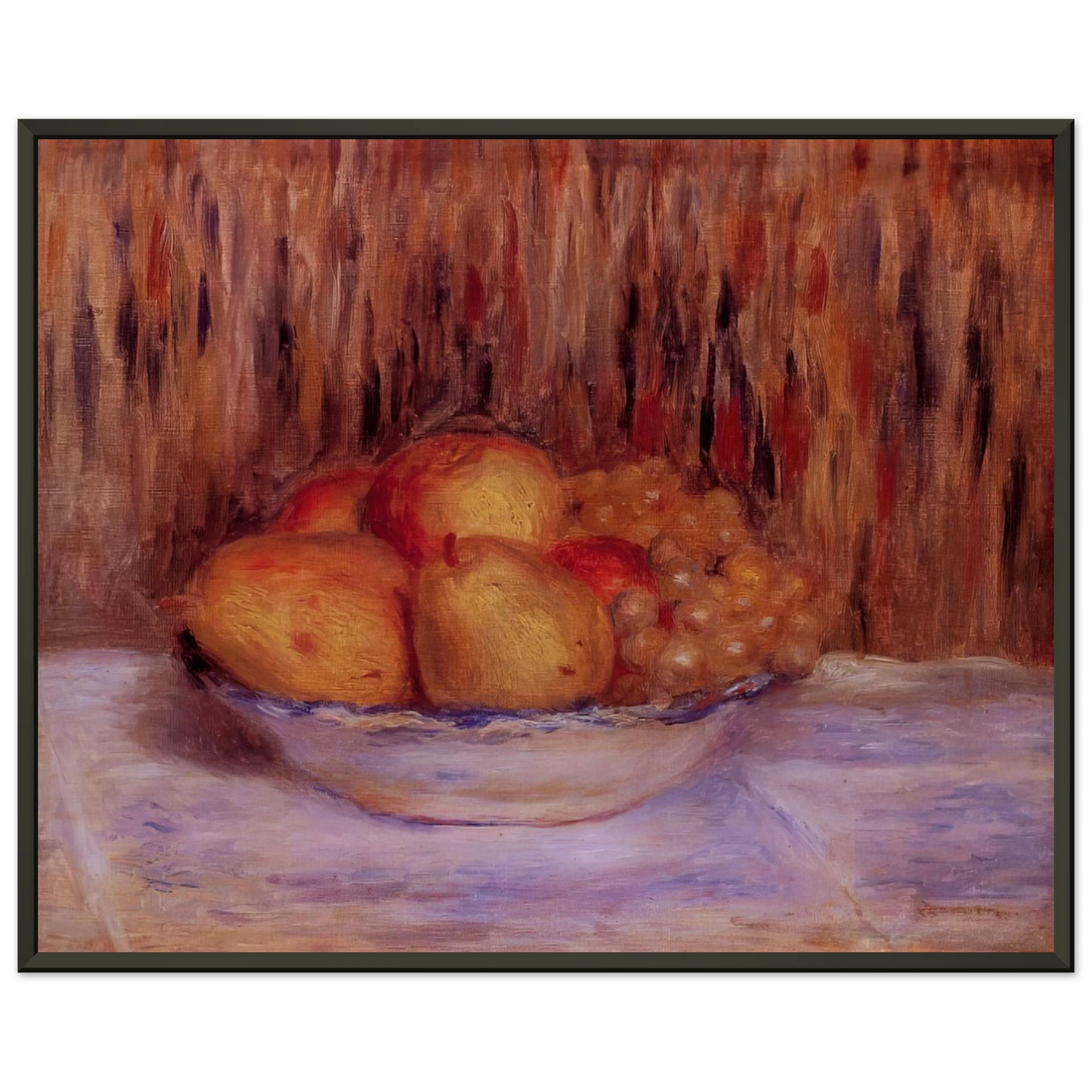 PierreAuguste Renoir  Still Life with Pears and Grapes Framed Art Print  - Aluminum Frame - 60x80 cm / 24x32 inches