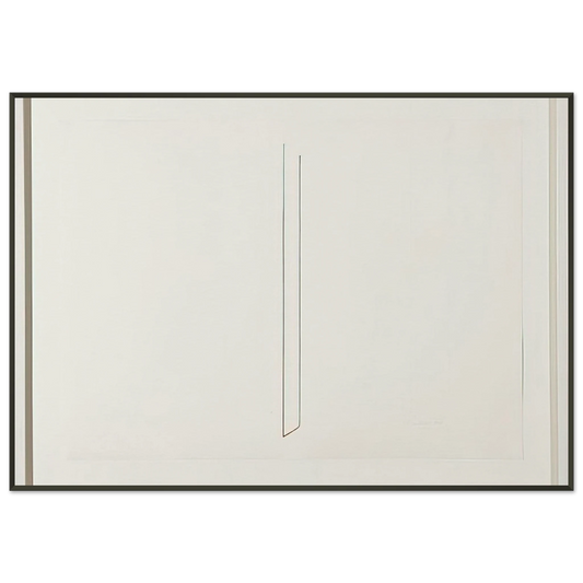 Fred Sandback  Untitled  1975 Framed Art Print  - Aluminum Frame - 21x29.7 cm / 8x12"