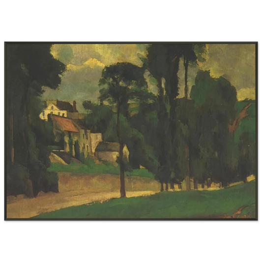 Paul Cezanne  Road at Pontoise Framed Art Print  - Aluminum Frame - 21x29.7 cm / 8x12"