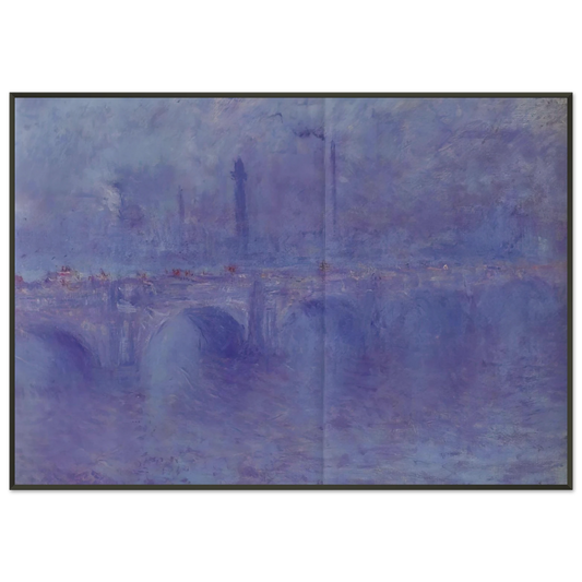 claude monet  Waterloo Bridge Effect of Fog Framed Art Print  - Aluminum Frame - 21x29.7 cm / 8x12"