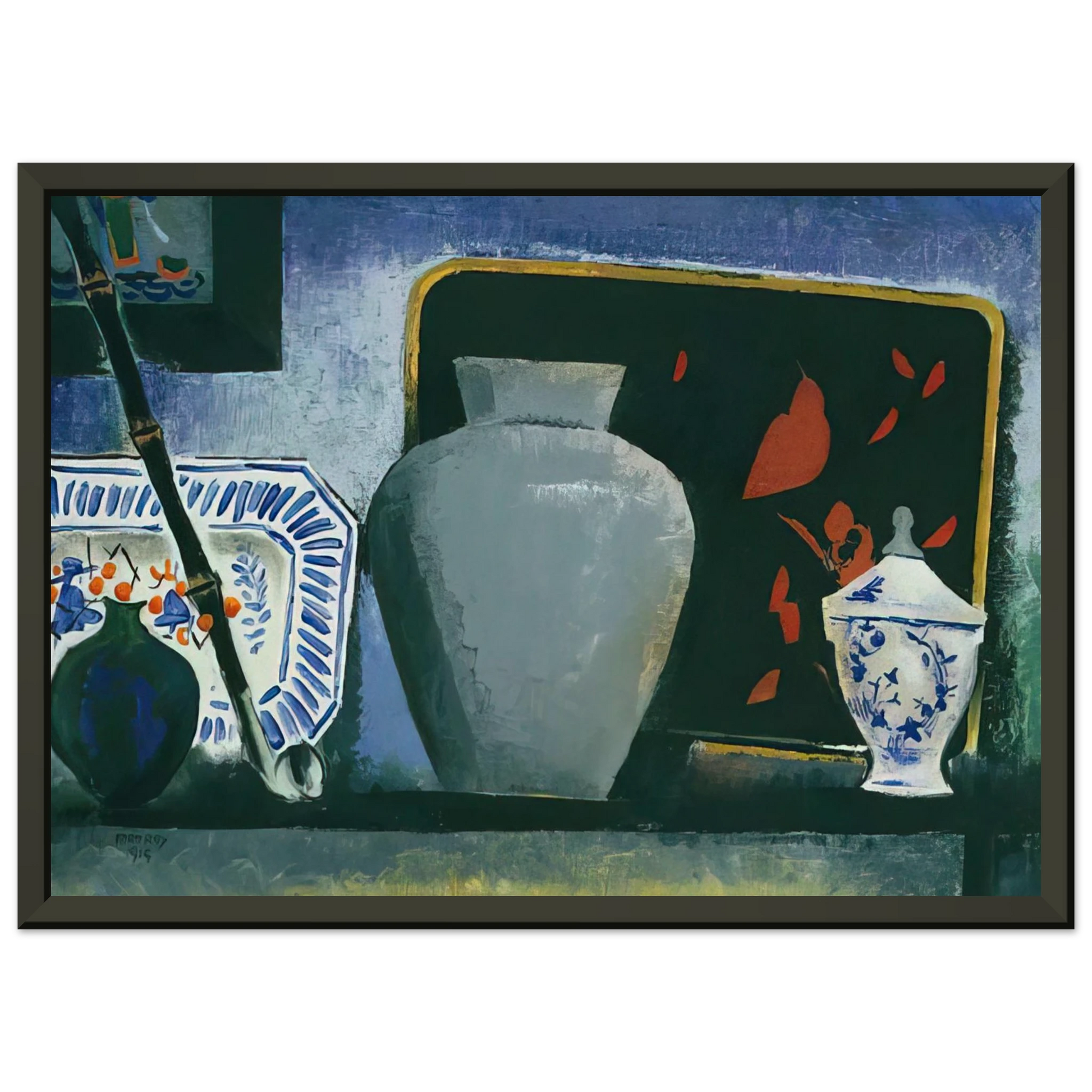 Man Ray  THE BLACK TRAY Framed Art Print  - Aluminum Frame - 60x80 cm / 24x32 inches