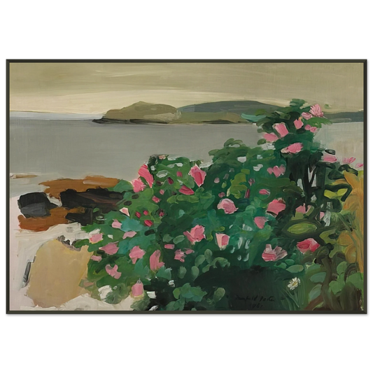 Fairfield Porter  WILD ROSES 1961 Framed Art Print  - Aluminum Frame - 21x29.7 cm / 8x12"