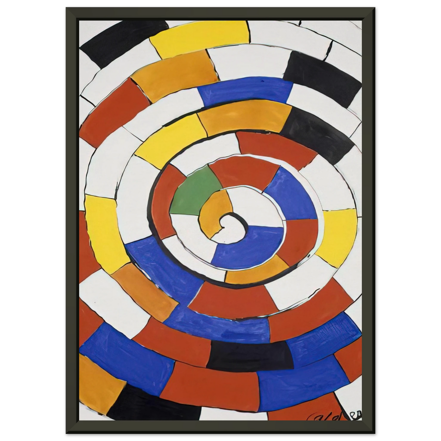 Alexander Calder  SPIRAL 1970 Framed Art Print  - Aluminum Frame - 40x50 cm / 16x20 inches