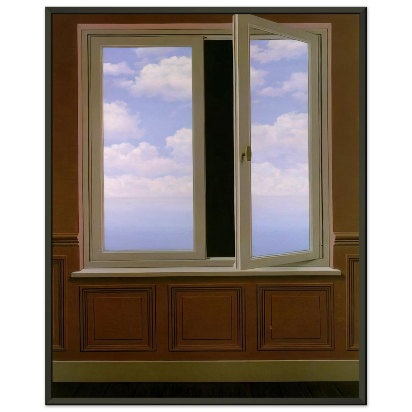 Rene Magritte  THE LOOKING GLASS 1963 Framed Art Print  - Aluminum Frame - 60x80 cm / 24x32 inches