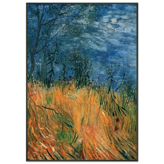 Vincent van Gogh  Edge of a Wheatfield with Poppies Framed Art Print  - Aluminum Frame - 21x29.7 cm / 8x12"