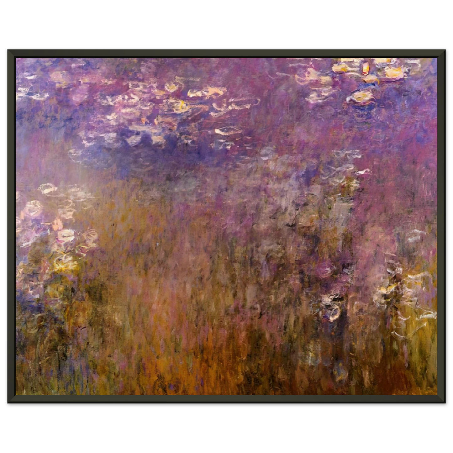 claude monet  Agapanthus center panel Framed Art Print  - Aluminum Frame - 40x50 cm / 16x20 inches