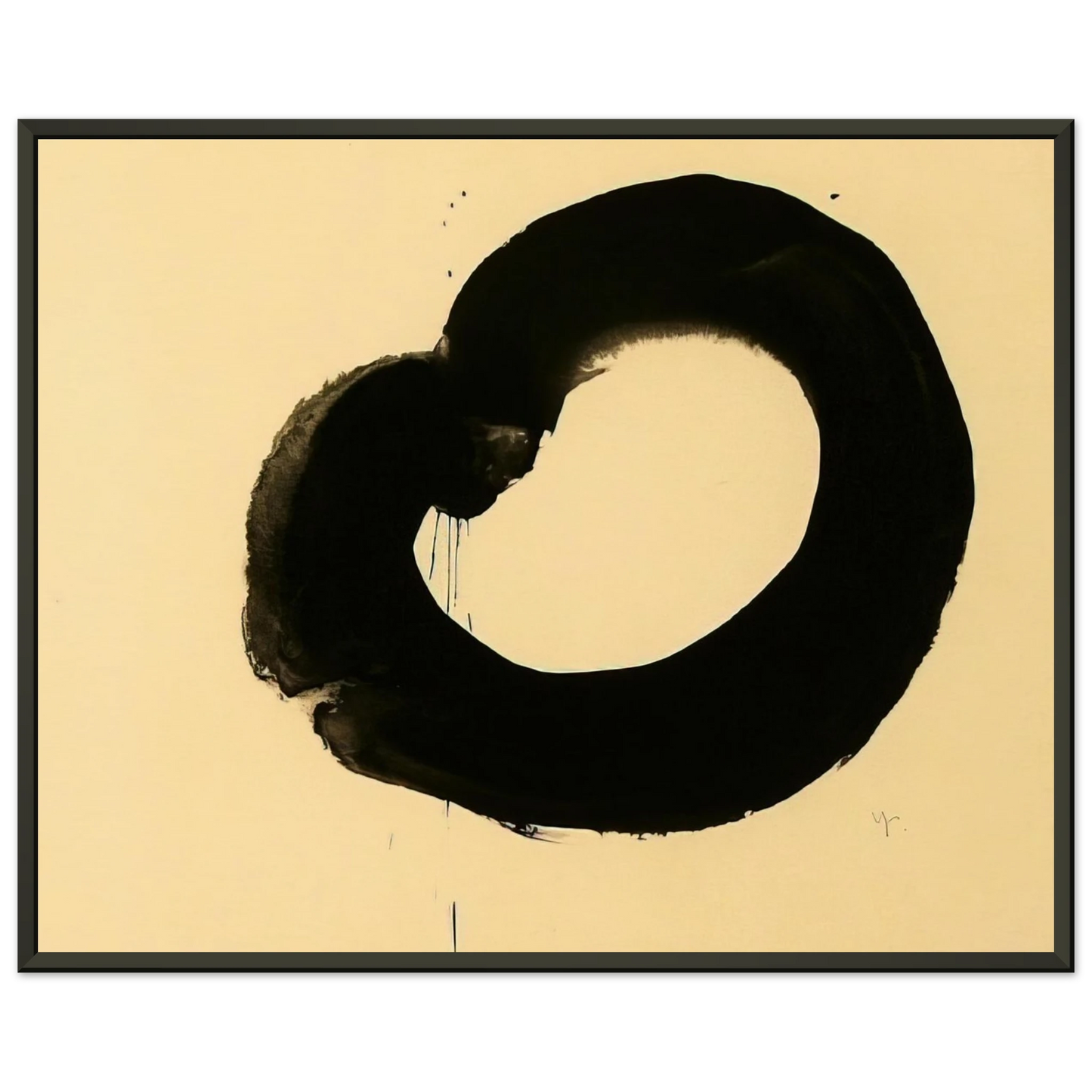 Jiro Yoshihara  Untitled  Art Informel Zen Framed Art Print  - Aluminum Frame - 60x80 cm / 24x32 inches