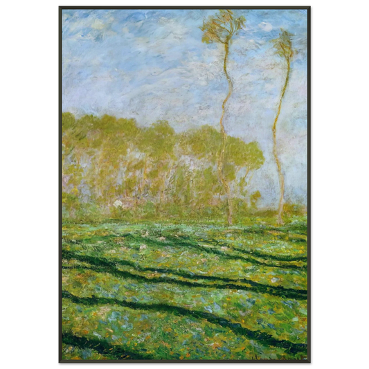 claude monet  Springtime Landscape at Giverny Framed Art Print  - Aluminum Frame - 21x29.7 cm / 8x12"