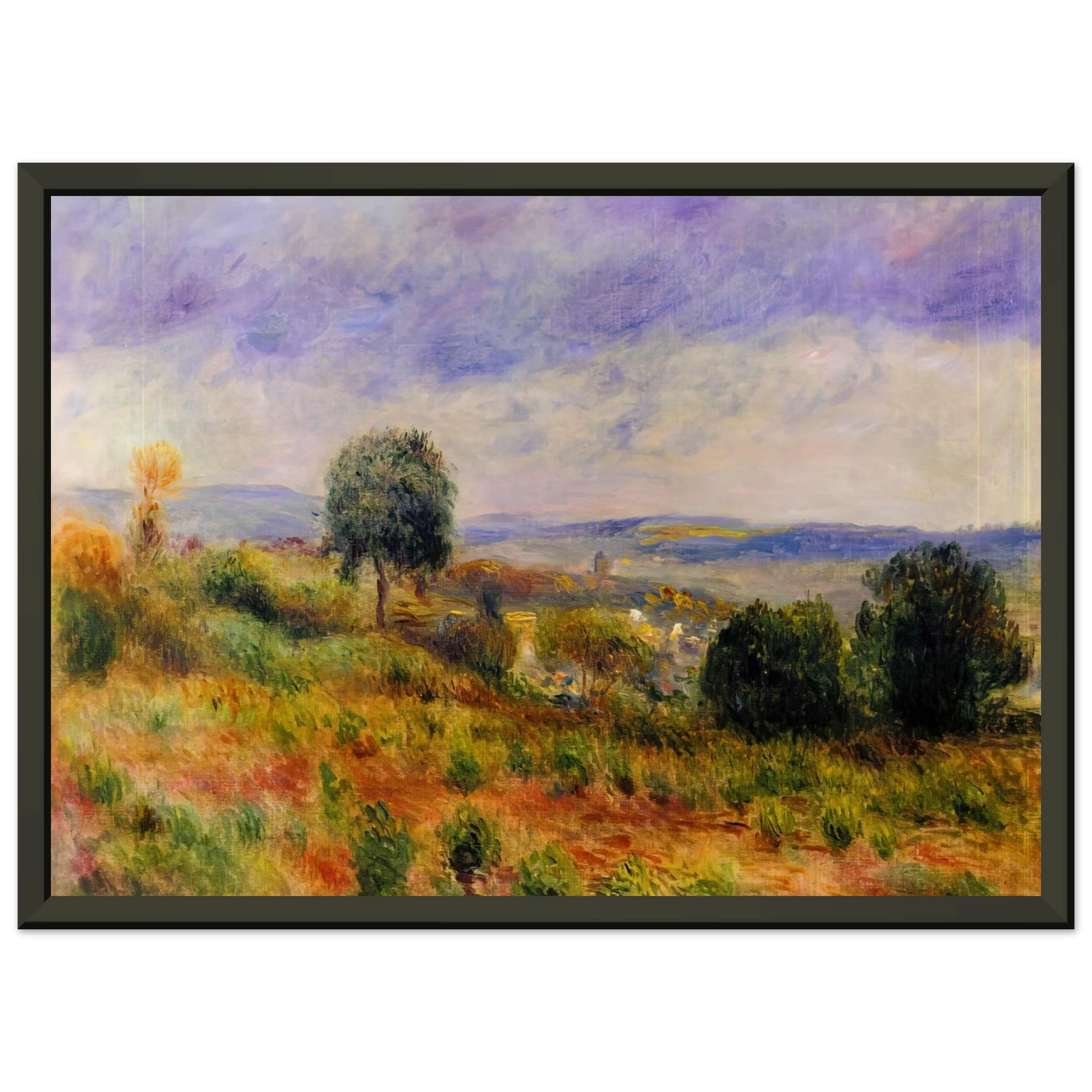 PierreAuguste Renoir  Landscape Auvers sur Oise Framed Art Print  - Aluminum Frame - 40x50 cm / 16x20 inches