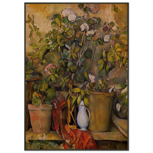 Paul Cezanne  Potted Plants Framed Art Print  - Aluminum Frame - 21x29.7 cm / 8x12"