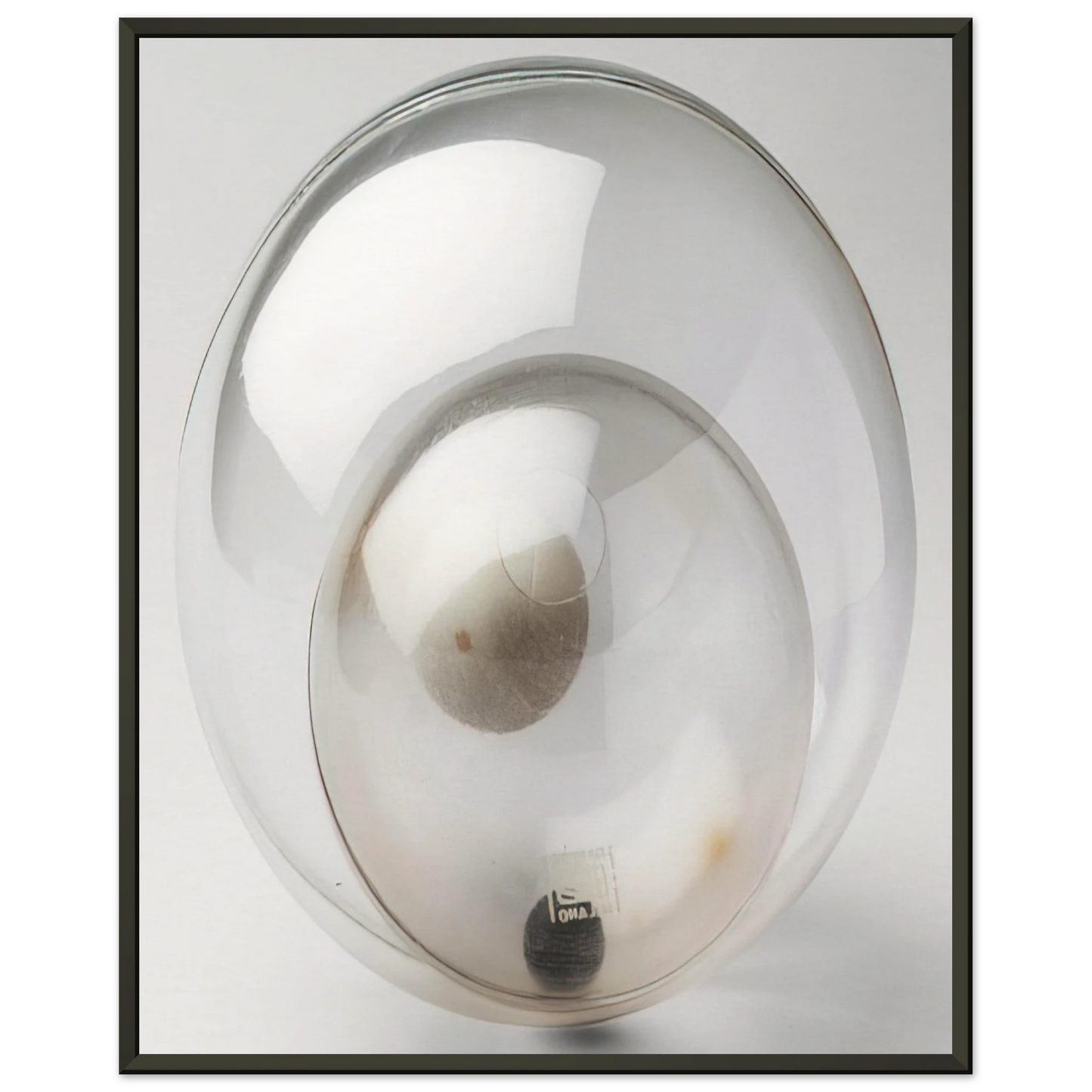 Bruno Munari  Double Spheres Object  1963 Framed Art Print  - Aluminum Frame - 40x50 cm / 16x20 inches